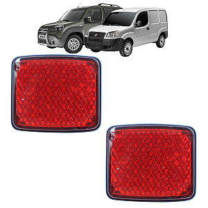 Par Refletor Olho Gato Parachoque Traseiro Doblo Cargo Doblo 2010 A 2014