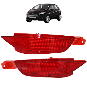Par Refletor Olho Gato Parachoque Traseiro New Fiesta