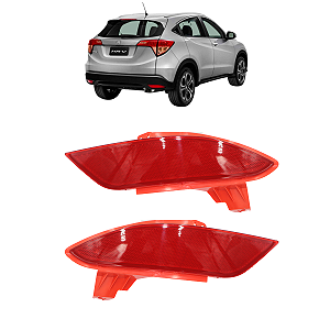 Par Refletor Olho Gato Parachoque Traseiro Honda HRV 2015 2016 2017 2019