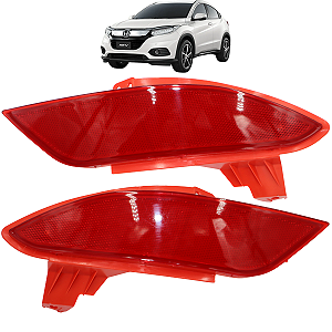 Par Refletor Olho Gato Parachoque Traseiro Honda HRV 2015 2016 2017 2019