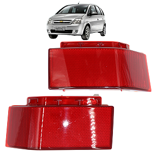Par Refletor Olho Gato Parachoque Traseiro Chevrolet Meriva 2005 A 2012