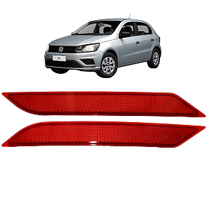 Par Refletor Olho Gato Parachoque Traseiro Gol G7 2018 2019 2020