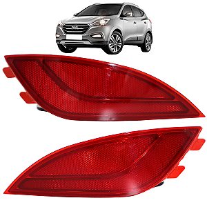 Par Refletor Olho Gato Parachoque Traseiro Hyundai Ix35 2010 A 2021