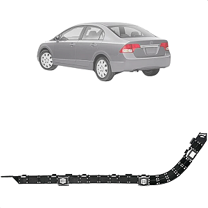 Guia Suporte Para-Choque Traseiro Direito New Civic 2007 2008 2009 2010 2011
