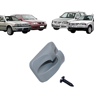 Suporte Presilha Quebra Sol Gol Saveiro G2 G3 G4 Parati Cinza Claro Com Parafuso