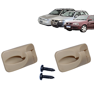 2 Suporte Quebra Sol Gol Saveiro Parati G2 G3 G4 Bege Claro Com Parafuso