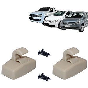 Par Grampo Suporte Presilha Quebra Sol Amarok Gol Saveiro G5 Com Parafuso