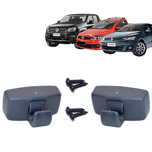 Par Grampo Suporte Presilha Quebra Sol Amarok Gol Saveiro G5 Com Parafuso