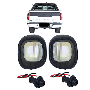 Par De Lanterna Luz De Placa S10 2001 02 03 04 05 06 07 08 09 10 2011 Com Soquete