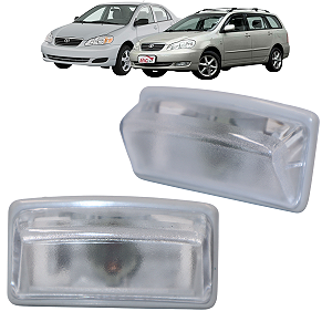 Par Lanterna Luz De Placa Toyota Fielder Corolla 2003 04 05 06 07 2008 Com Soquete