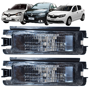 Par Lanterna Luz De Placa Renault Clio 2000 A 2016 Logan Sandero 2011 A 2017