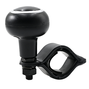 Manopla de Volante Pomo Giratório PCD Empilhadeira Tratores Aro Prata 3,5cm