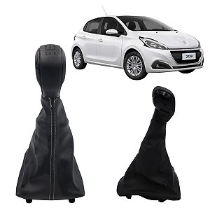 Manopla Bola Coifa Câmbio Peugeot 208 2014 15 16 17 18 19 2020