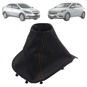 Coifa Câmbio Onix/prisma 2013 A 2019 Preto C/laranja