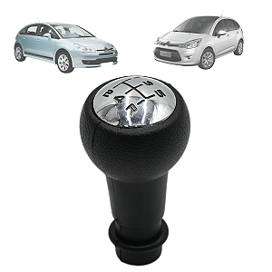 Manopla Bola Câmbio Peugeot 206 207 208 Partner Citröen C3 C4 AirCross Cromada