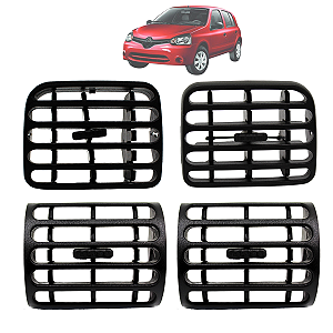 Kit Tela Grade Difusor Saída Ar Painel Clio 2000 01 02 03 04 05 até 2016