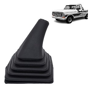Coifa de Câmbio Sanfonada sem Manopla Ford F-1000 93 94 95 96 97 98 em PVC Preto