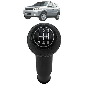 Bola de Câmbio Manopla Ecosport 2003 a 2006 Preto 5 Marchas Ré para Trás