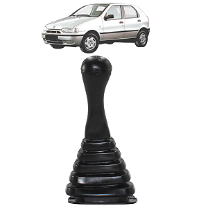 Kit Coifa de Cambio Sanfonada Bola Manopla Palio 96 97 98 99 2000 Preta