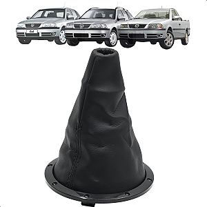 Coifa de Câmbio sem Manopla Gol Parati Saveiro G3 1999 a 2005 Preto com Base Cromada