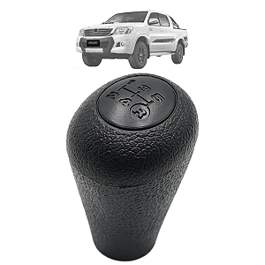 Bola de Câmbio Manopla Hilux 2007 a 2014 com 5 Marchas Ré para Trás Preta