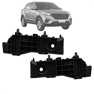 Par Suporte Guia Parachoque Creta 2017 2018 2019 2020 2021 Dianteiro