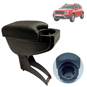 Encosto Descanso de Braço Apoio Duster Oroch 2011 Até 2018 Com Porta copos