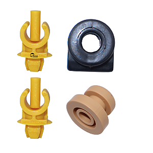 Kit 3 Bucha Presilha Ponta Haste Capo Fox Spacefox Crossfox 2004 a 2020