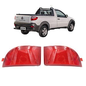 Par Refletor Olho Gato Parachoque Traseiro Strada 2014 2015 2016 2017 2018 2019 2020