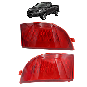 Par Refletor Olho Gato Parachoque Traseiro Strada 2014 2015 2016 2017 2018 2019 2020