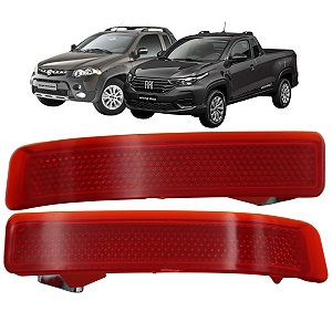 Par Refletor Olho Gato Parachoque Traseiro Nova Strada 2020 Strada 2004 A 2013