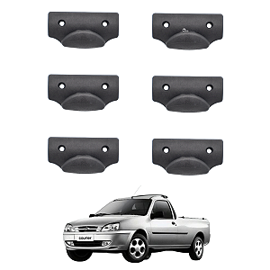 Kit com 6 Ganchos da Caçamba Ford Courier 1997 A 2013