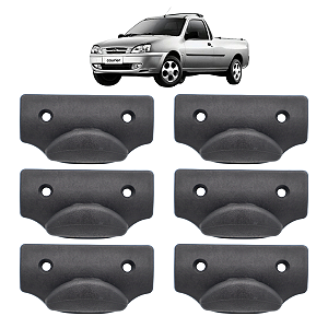 Kit com 6 Ganchos da Caçamba Ford Courier 1997 A 2013