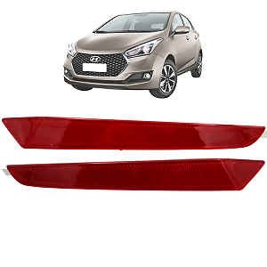 Par Refletor Olho Gato Parachoque Traseiro HB20 2016 2017 2018 2019