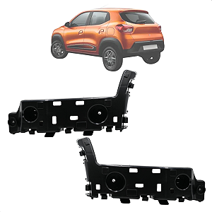 Par Guia Suporte Parachoque Traseiro Kwid 2017 18 19 2020 2021 2022