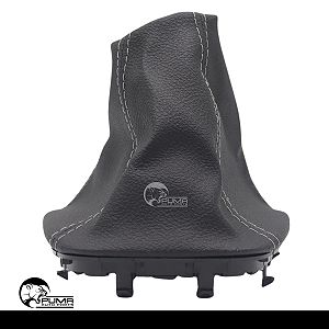 Kit Coifa Cambio Bola Manopla Ônix Prisma 2016 2017 2018 2019 2020 6 Marchas Linha Cinza