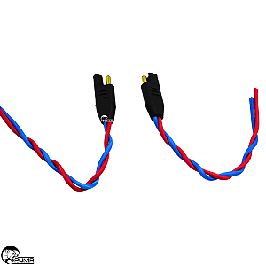 Conector 2 Vias Com Fio 2,5 Mm Chicote Plug Para Caixa