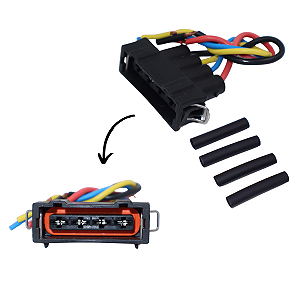 Chicote Conector Injeção Eletronica 4 Vias Unviersal 6.3mm