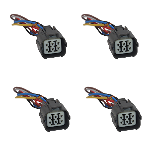 Kit 4 Plug Conector Bico Injetor Toyota Hilux 3.0 Diesel