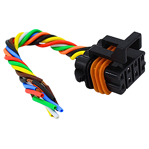 Conector Plug P/ Chicote Do Farol Fiat Doblo 2001 2002 2003 2004 À 2009 8 Vias