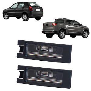 2 Lanterna De Placa Sem Soquete Fiat Uno Siena Punto Linea Idea Toro Doblo Palio