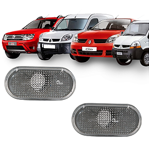 2 Lanterna Lateral Paralama Pisca Seta Cristal Duster Kangoo Master Clio