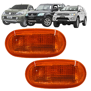 02 Lanterna Lateral Pisca Paralama Âmbar com LED L200 Triton Pajero TR4 Pajero Dakar Outdoor Sport