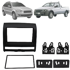 Moldura Do Painel 2 Din Multimidia Dvd Mp5 Palio Weekend Siena Strada Idea