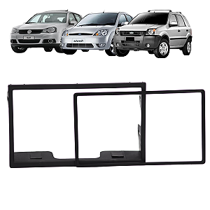 Moldura 2 Din Multimidia Dvd Mp5 Chinês Golf Fox Polo Hatch Sedan SpaceFox CrossFox