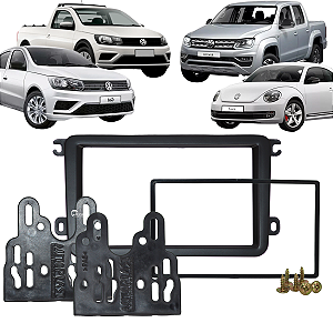 Moldura Painel 2 Din Multimidia Dvd Mp5 Fusca Tiguan Amarok Passat Variant