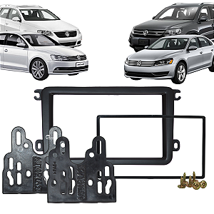 Moldura Painel 2 Din Multimidia Dvd Mp5 Fusca Tiguan Amarok Passat Variant