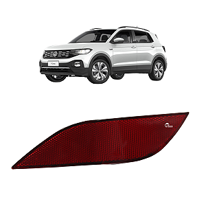 Refletor Olho De Gato Parachoque Traseiro Esquerdo T-Cross 2019 2020 2021 2022
