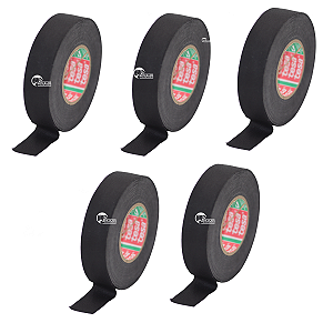 Kit 5 Fitas Isolante Tecido Anti Chama P/chicote 19mm X 25m