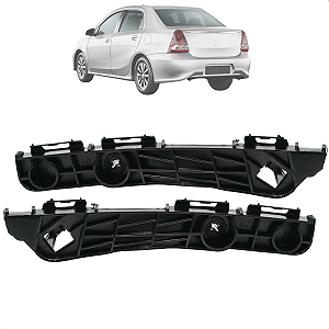 Par Suporte Guia Parachoque Etios Sedan 2013 14 15 16 17 18 A 2021 Traseiro